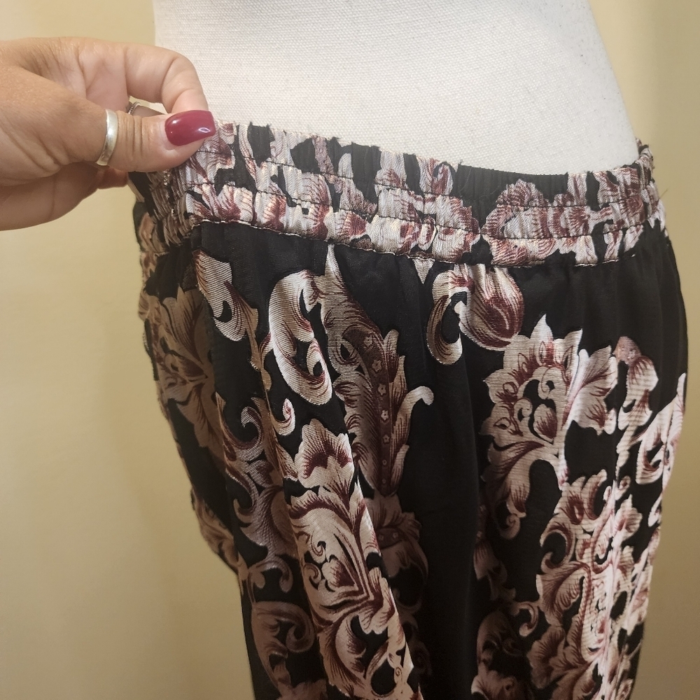 ROZ AND ALI Floral Flare Maxi skirt size L - Picture 6 of 8